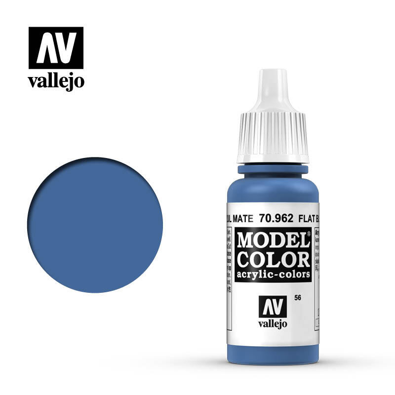 Vallejo Flat Blue Model Color 17ml Acrylic Paint 70.962