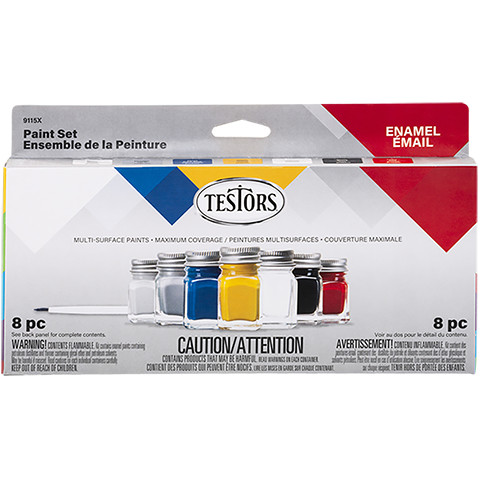Testors Enamel Paint Sets, 7 pc Gloss- 9115X