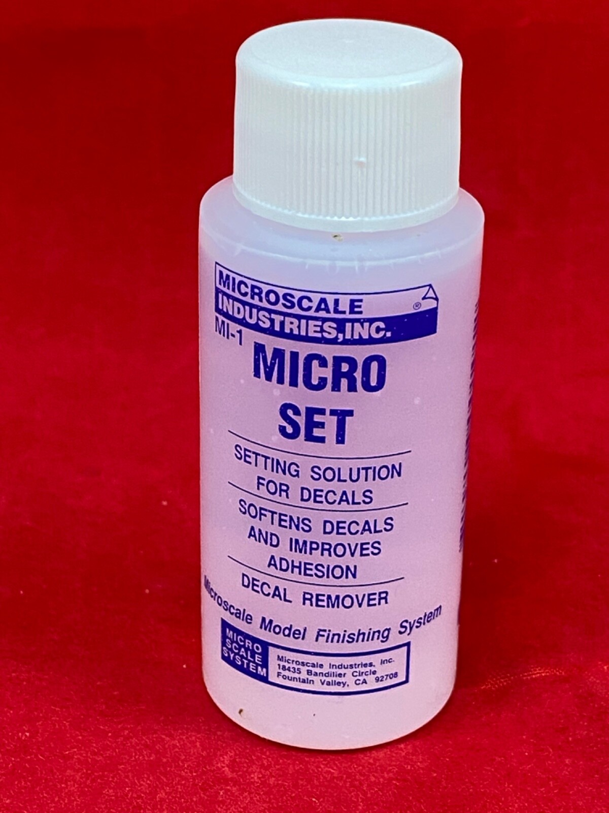 Microscale Industries MI1 MICRO SET Solution 1 oz bottle Decal Setting Solution