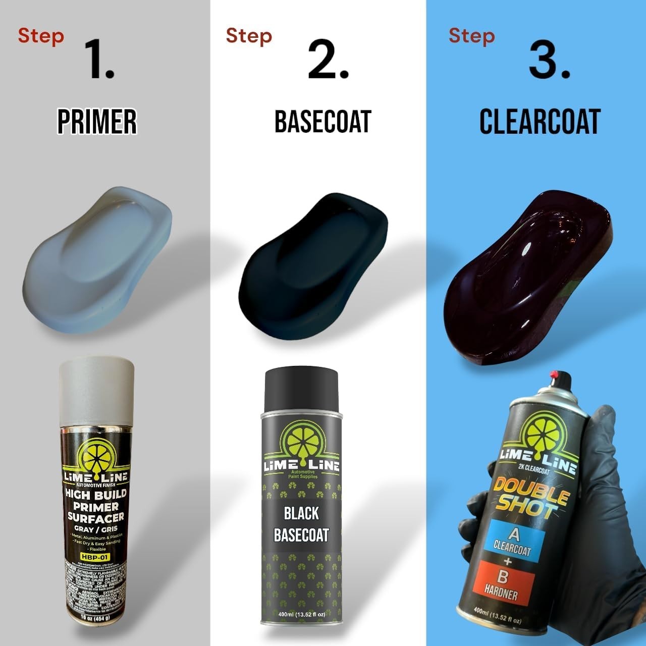 High Gloss 2K Clearcoat Spray/Aerosol Can Automotive 2 Part Professional Fini…