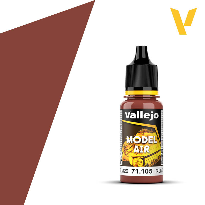Vallejo Model Air 71105 RLM26 Brown Acrylic Paint