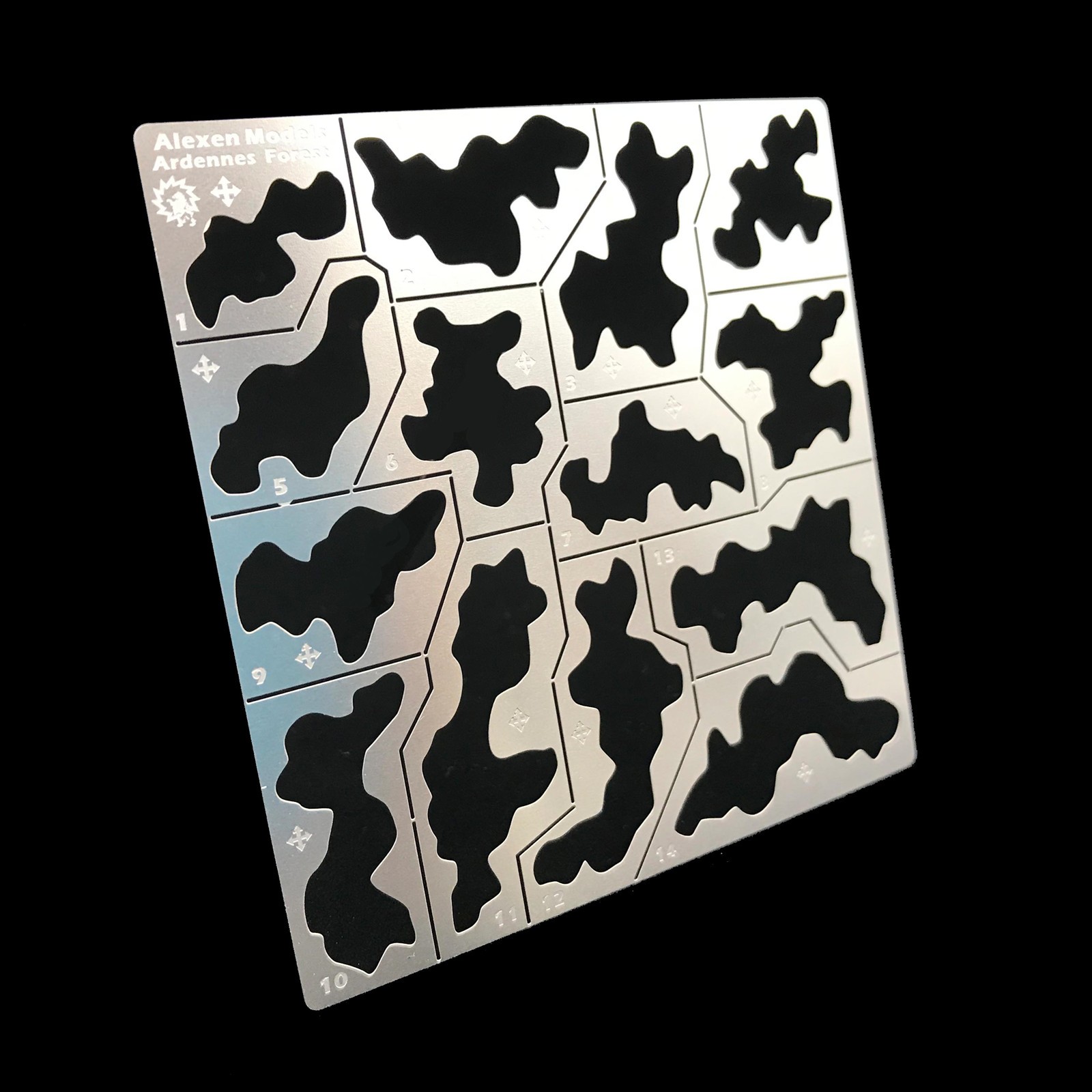 1/35 1/100 Stainless Forest Camouflage Stenciling Template Spray Model Tools