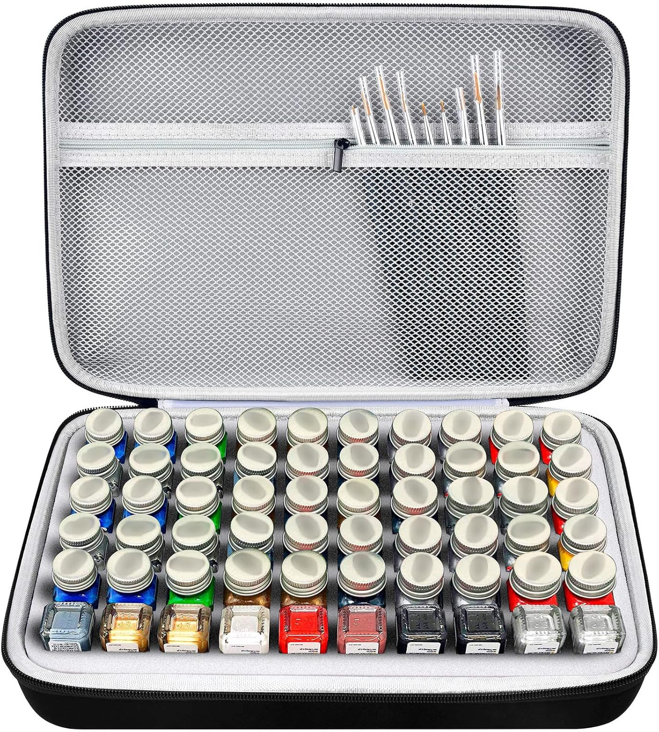 Model Paint Storage Case Compatible with Testors Paint Set Paints Organizer