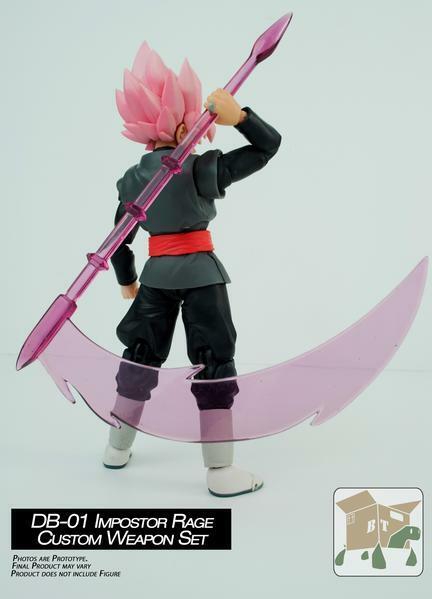 Box Tortoise DB-01 Impostor Rage Weapon Set Scythe for S.H Figuarts Black Goku