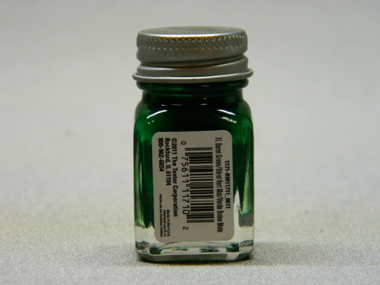 TESTORS PAINT FLAT BERET GREEN ENAMEL 1/4oz JAR plastic model car TES1171 NEW