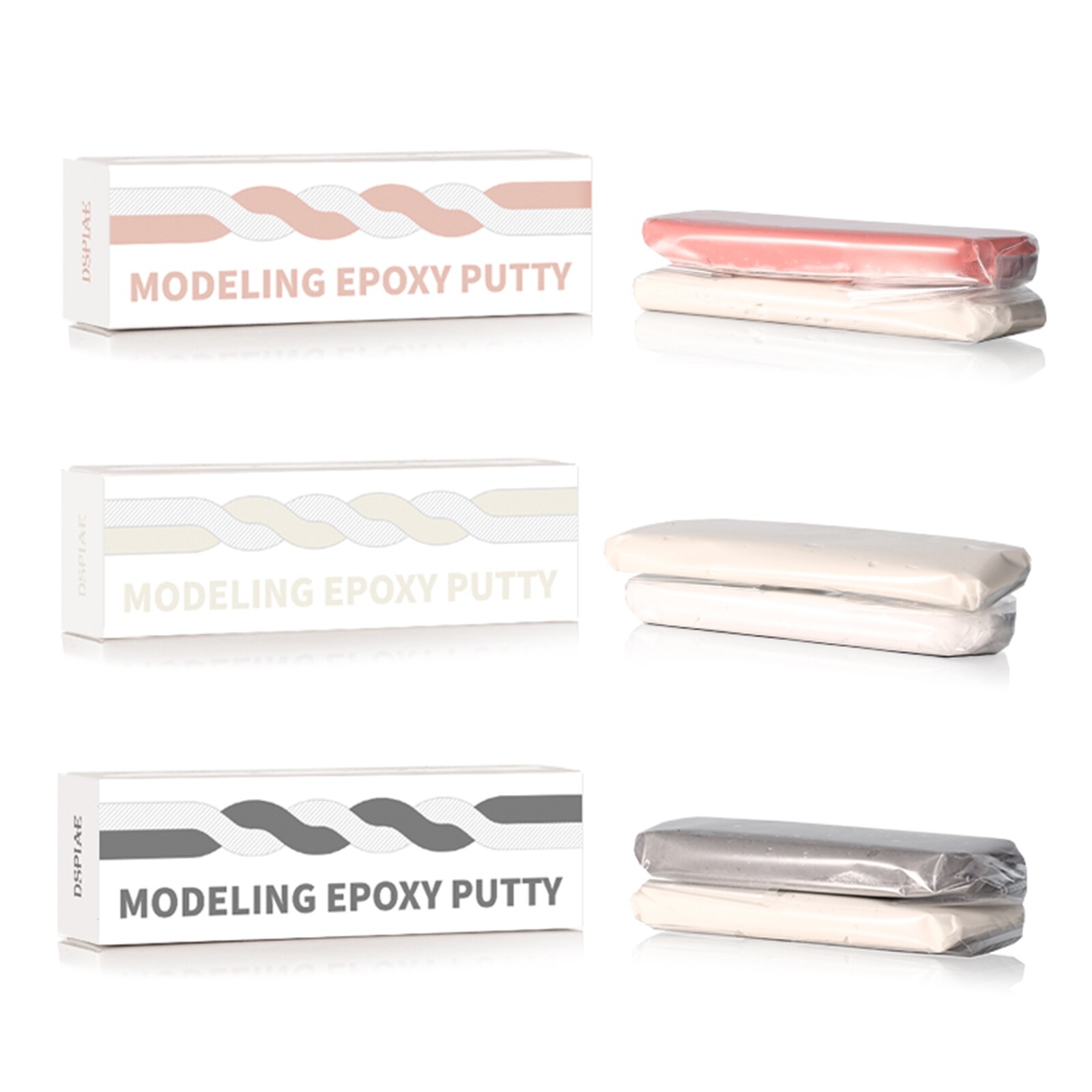 Milliput Standard Skin White Grey 4oz 2-Part Modeling Epoxy Putty Bar For DSPIAE
