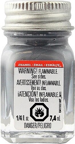 Testors Flat Gray 1/4 oz – Hobby and Model Enamel Paint – #1163tt