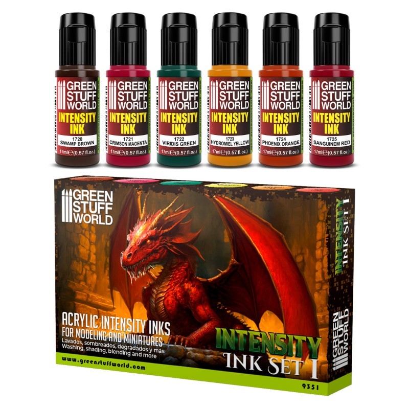 Green Stuff World: Intensity Inks – [Set 1] – 6× 17ml