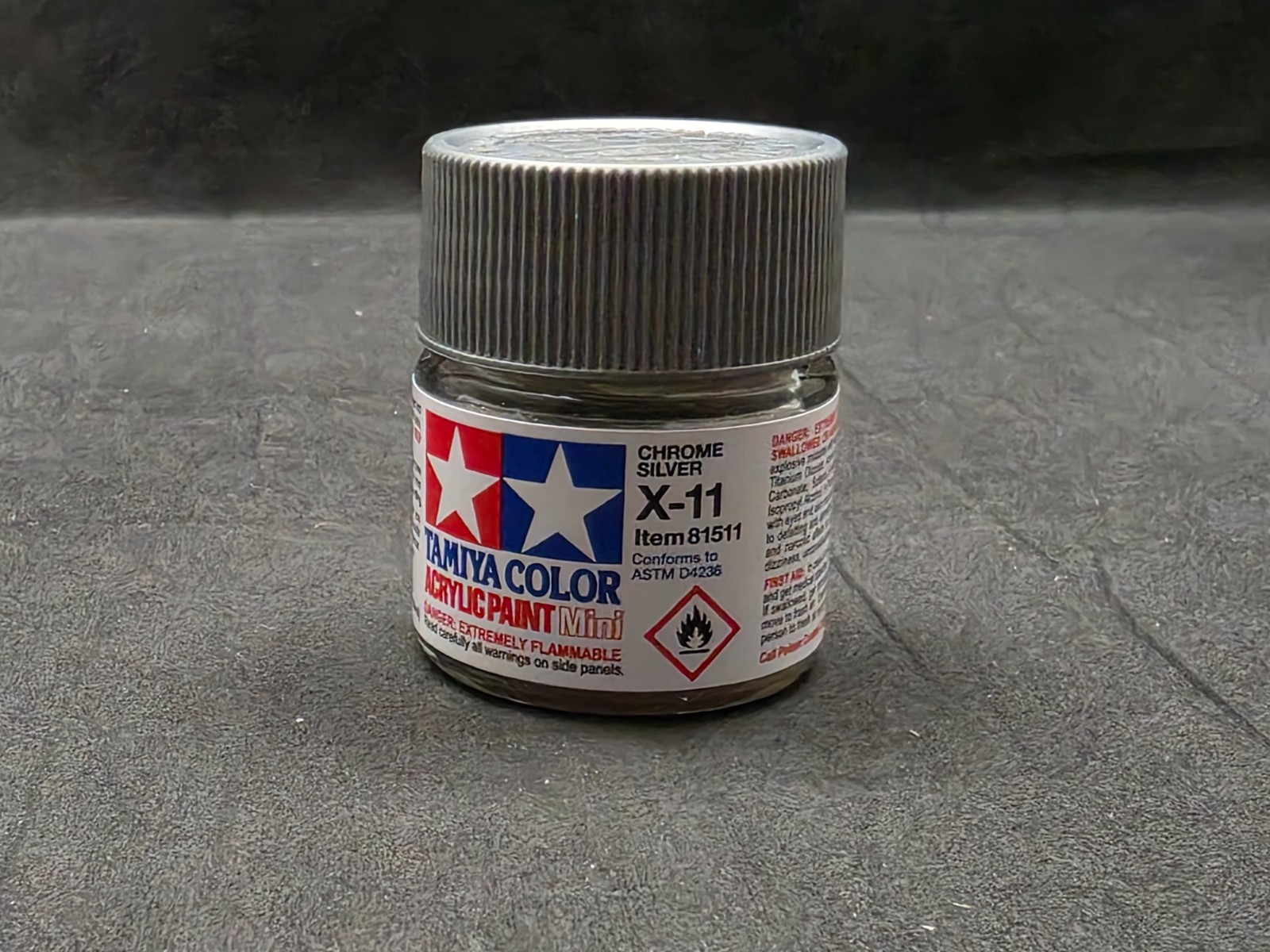Tamiya X-11 Chrome Silver Acrylic Paint 10ml Mini Bottle 81511