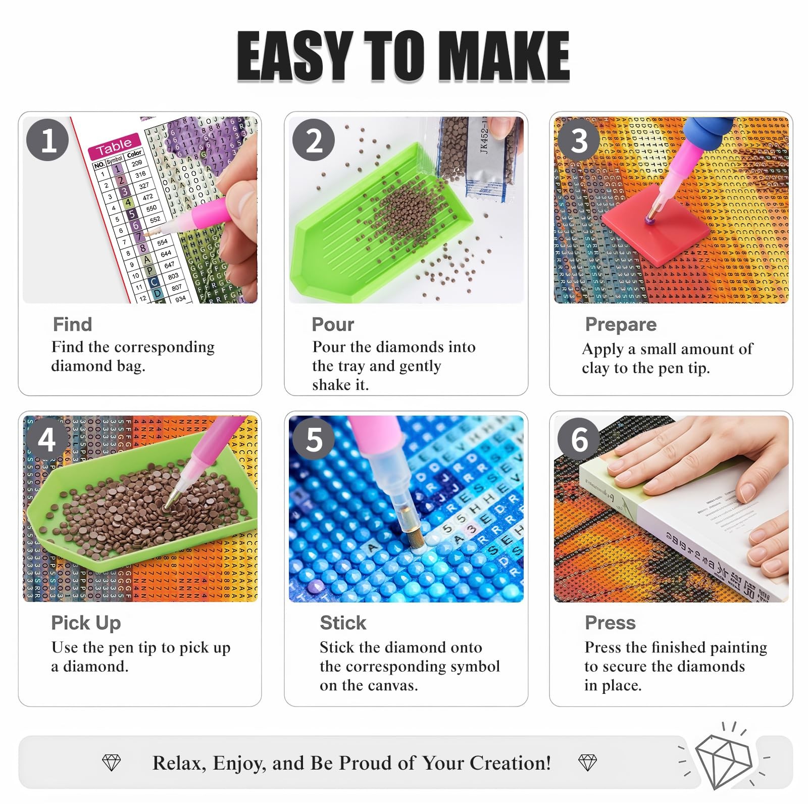 Beach Diamond Art Kits for Adults, 5D Full Drill Round Diamond Painting for Be,