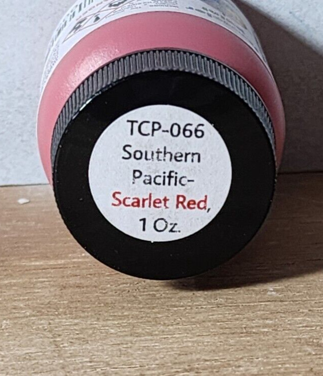 Tru Color Paint TCP-66 SOUTHERN PACIFIC Scarlet Red Model Railroad 1 oz bottle