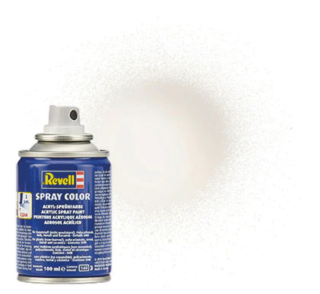 Revell 34104 100ml Acrylic Spray Color Paint – White Gloss (Ok for Lexan RC Car