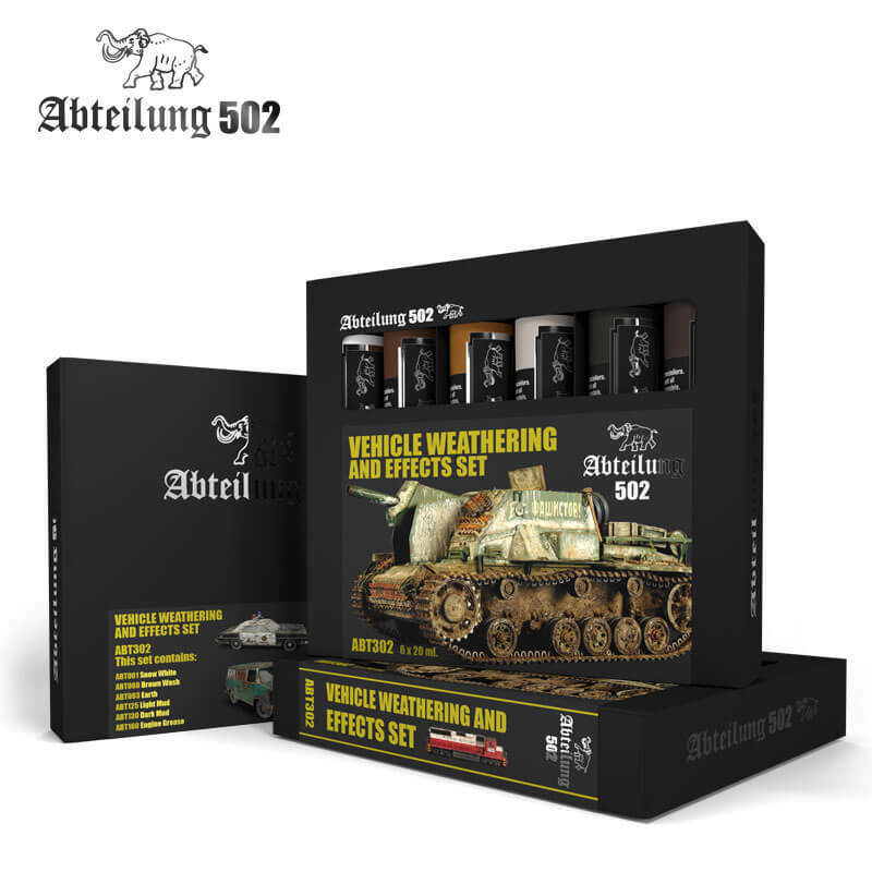 Abteilung 502 Vehicle Weathering and Effects Modeling Oil Paint Set ABT302