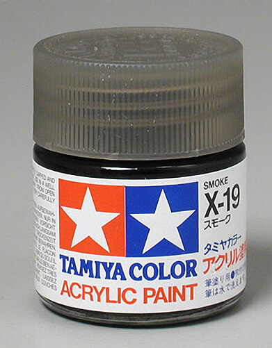 Tamiya Acrylic X-19 Smoke 3/4 oz Paint Jar 81019