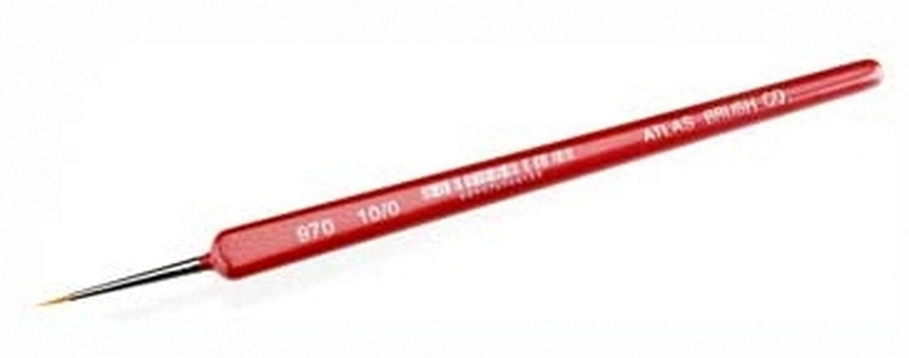 Atlas Brush 970-10/0 10/0 Golden Taklon Triangular Handle Brush