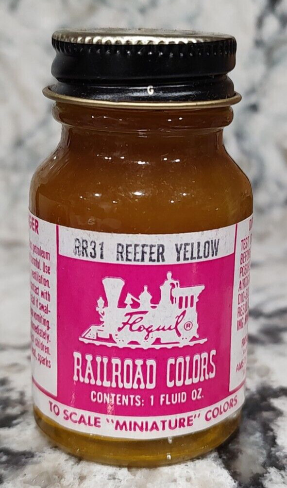 FLOQUIL RAILROAD COLORS MODEL PAINT – 1oz 1 OUNCE – RR31 REEFER YELLOW