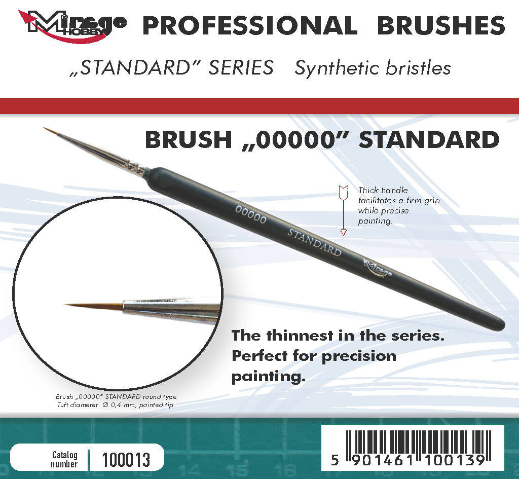 Mirage Hobby STANDARD Brush Hair- ALL sizes! (High Quality Brushes for painting)