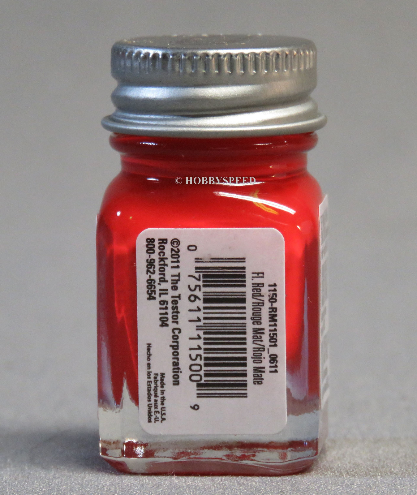 TESTORS 1150 FLAT RED PAINT ENAMEL 1/4oz JAR 7.4ml plastic model car TES1150 NEW