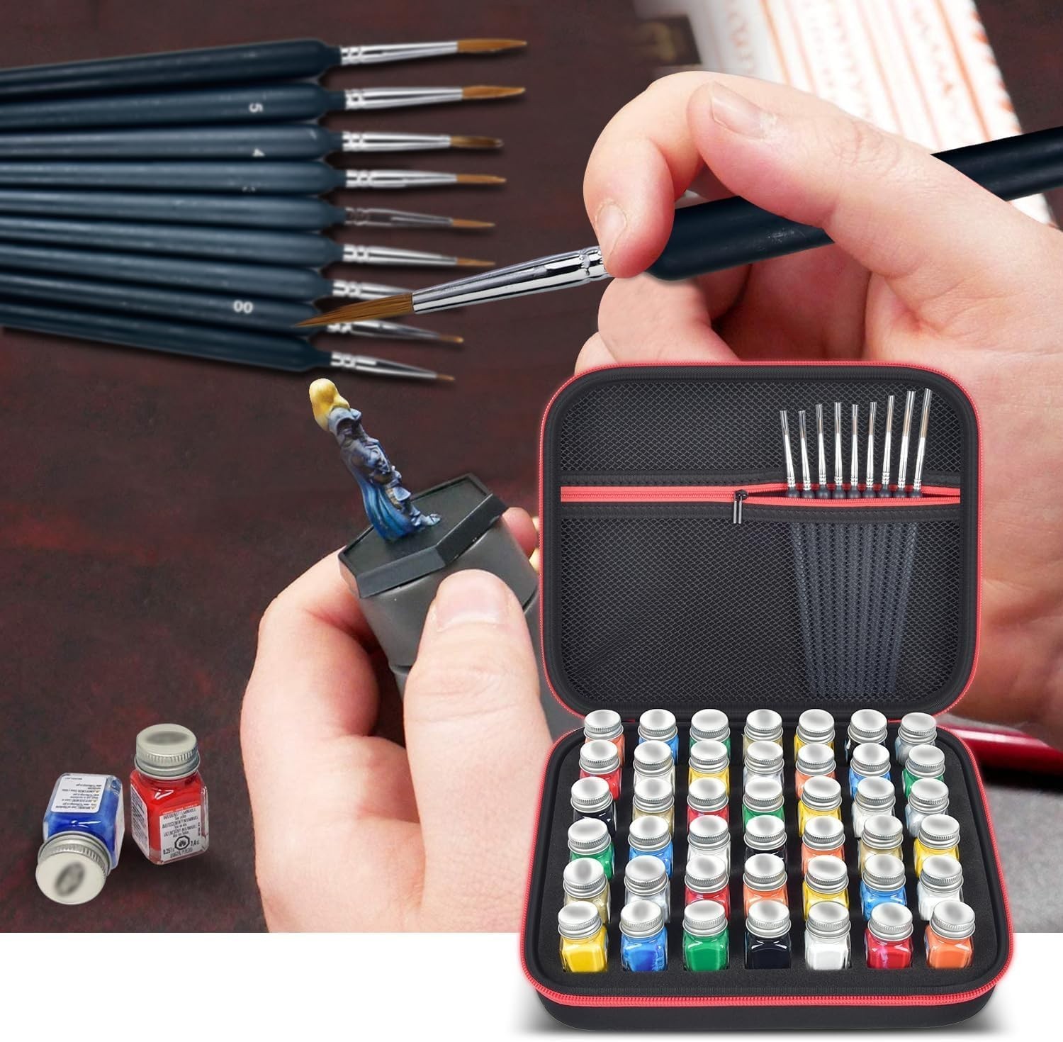 Model Paint Storage Case for Testors Paint Set, Paints Organizer Carrying Bag…