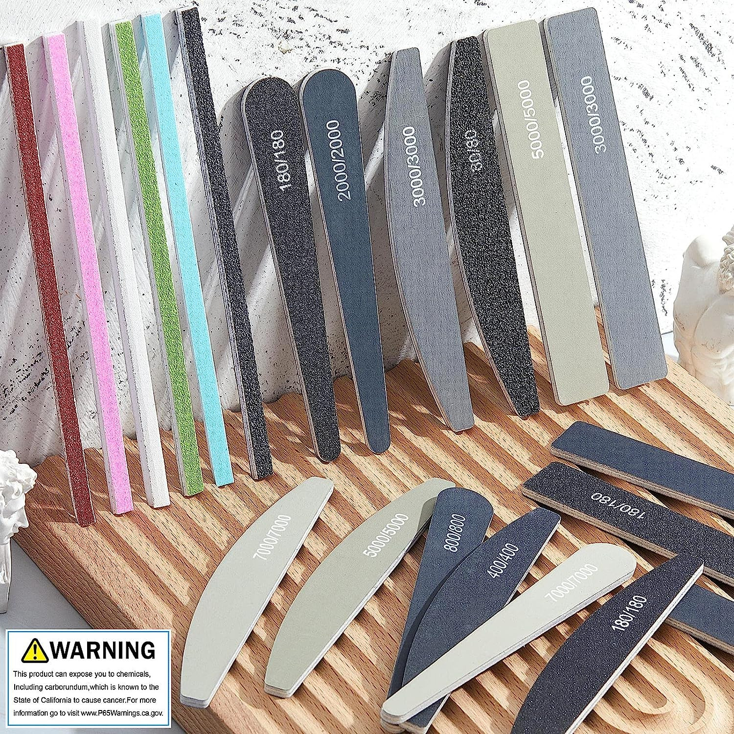 60 Pcs Sanding Sticks for Plastic Models Set Include 30 Pcs Polishing Sticks and