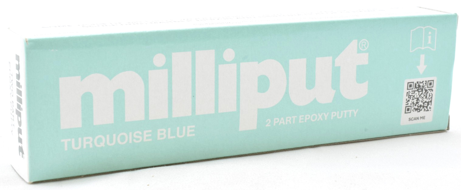 Milliput Turquoise Blue 4oz/113g 2 Part Modeling Sculpting Epoxy Putty Bar