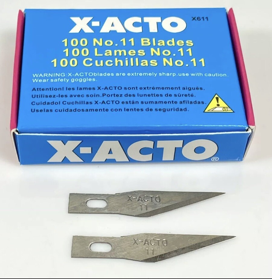 100 Blades For Exato XActo Knife Graver Hobby Knife Craft Art scrimshawing USA