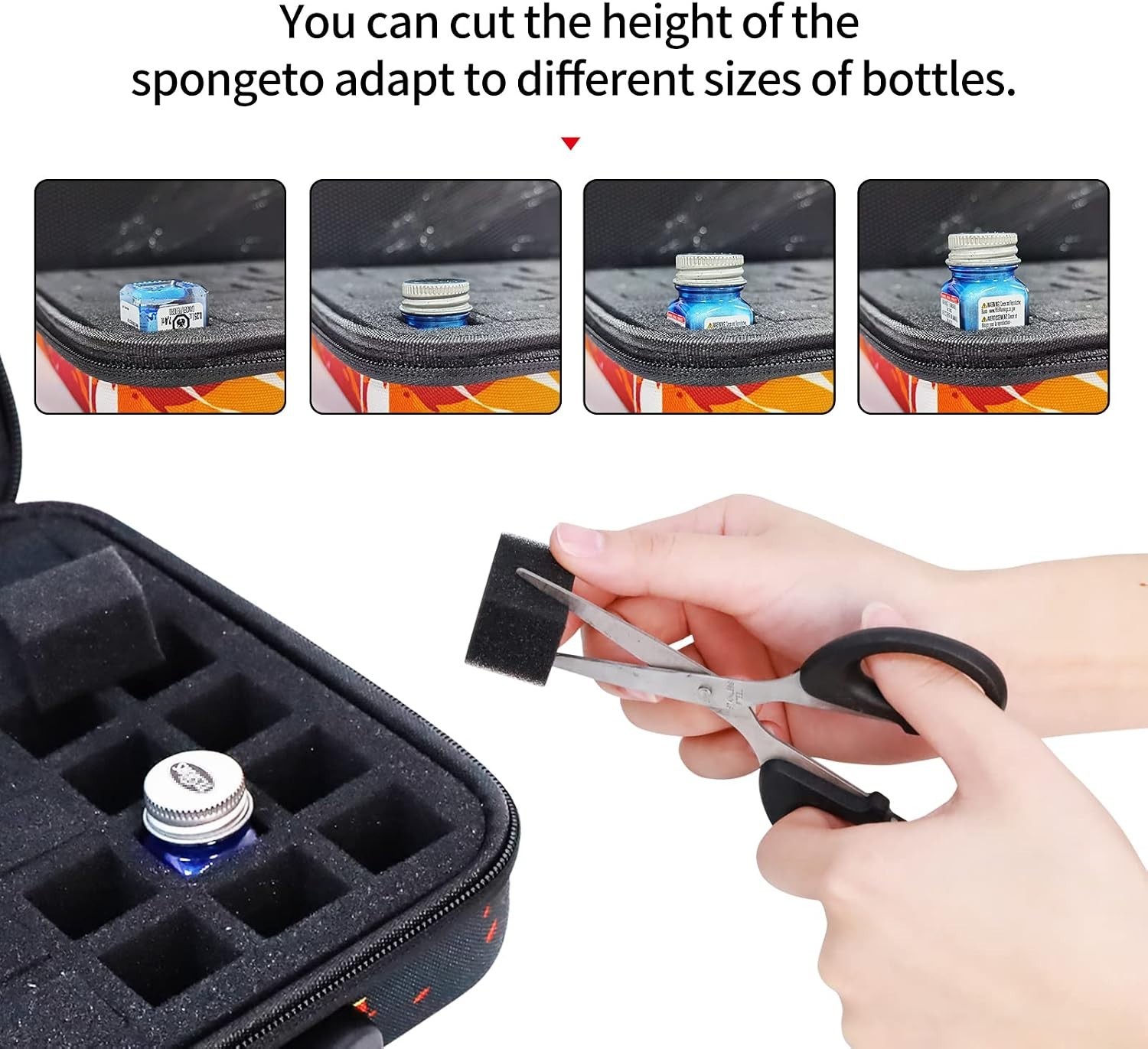 Stylish Model Paint Carrying Case with Custom Sponge Slot & Easy-Travel Design