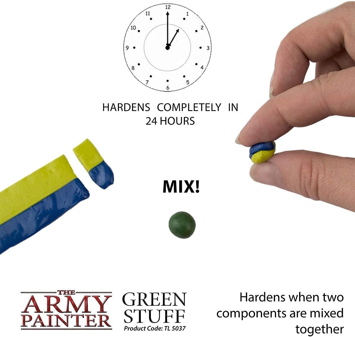 Green Stuff, 2 Part Modelling Compound, 20 cm, 25 g, Mouldable Putty for Mini…