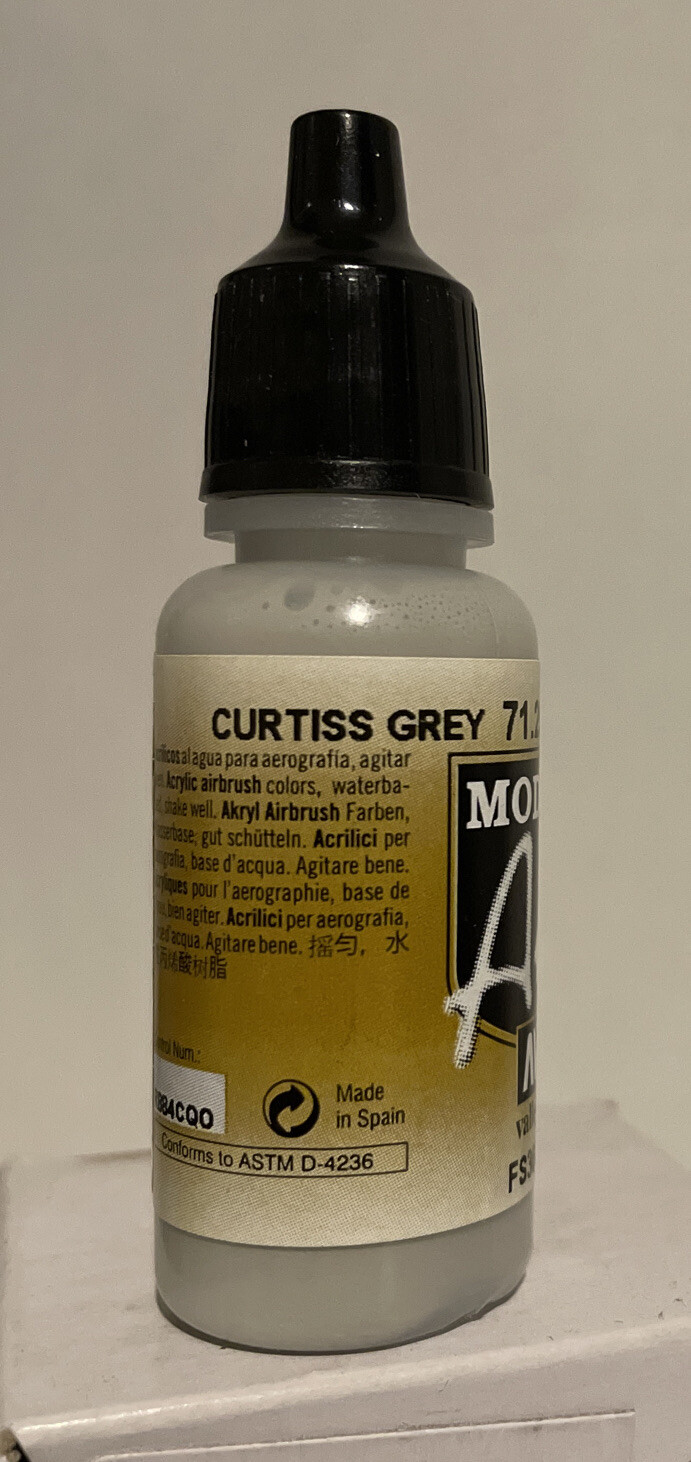 Vallejo Model Air acrylic paint 71.296, USAAF Light Gray 17ml..
