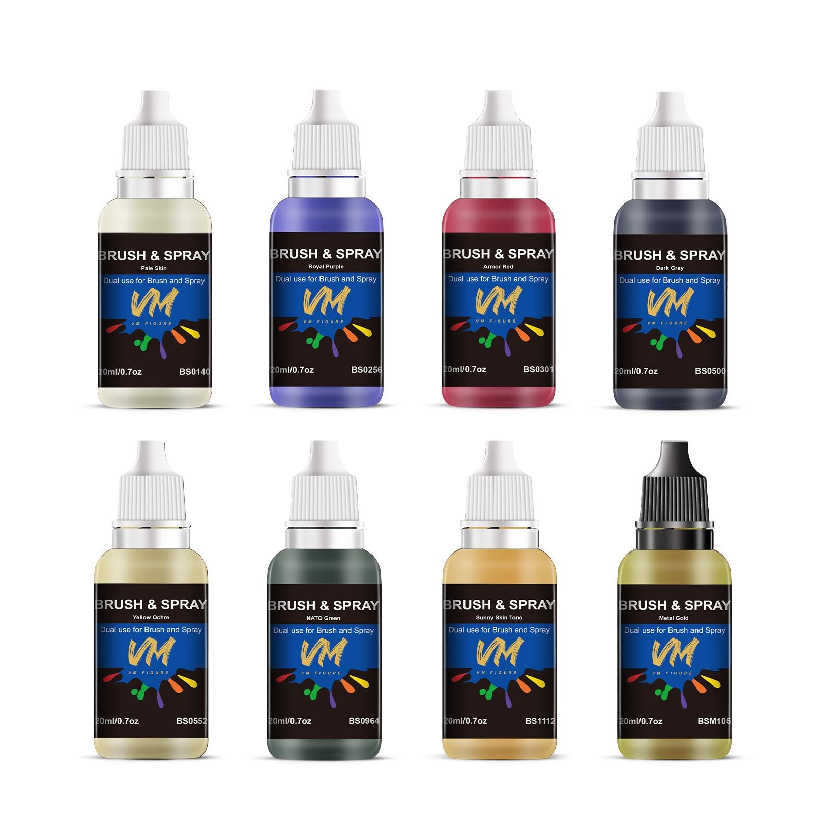 VM Miniature Paint Set – 20ml x 8 Bottles | All-in-One Modeling Supplies for …