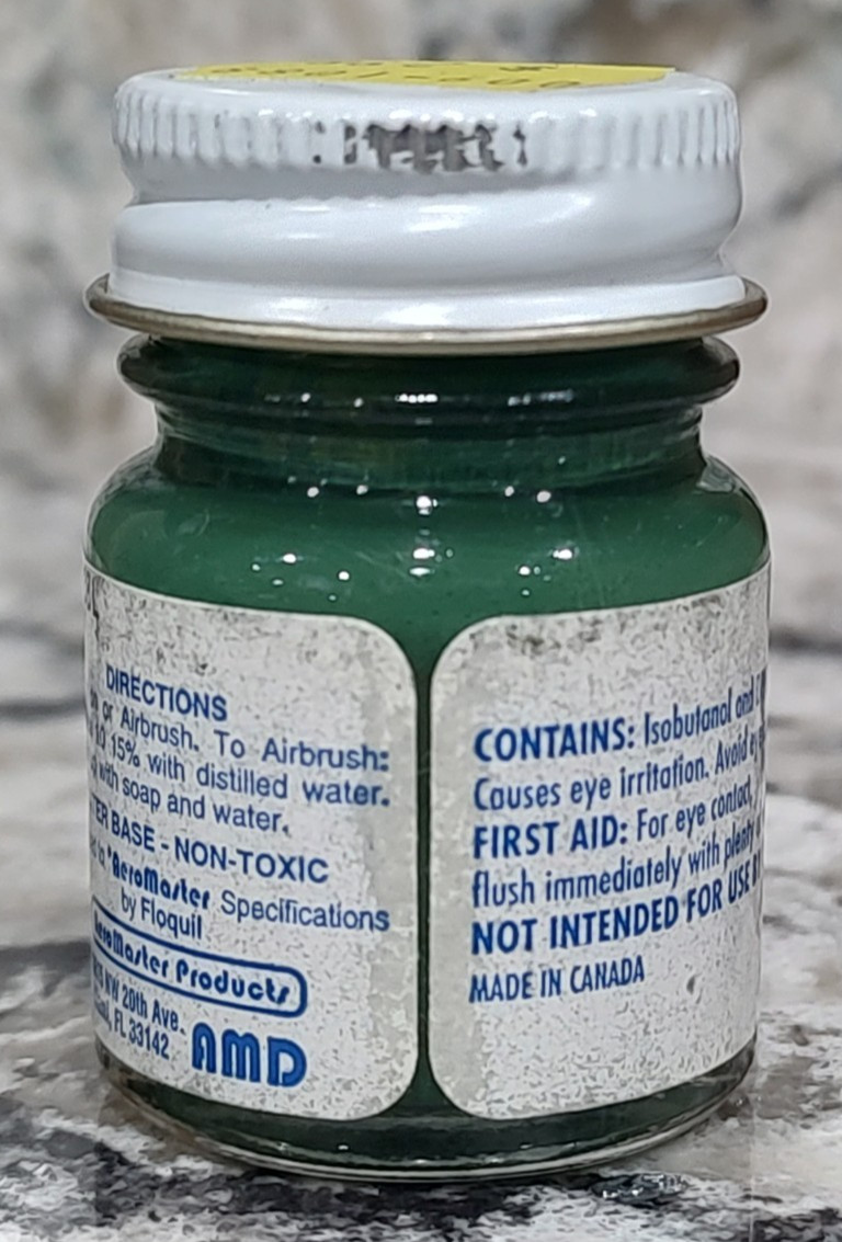 AEROMASTER – WARBIRD COLORS – .5 oz ACRYLIC PAINT – JAPAN KAWANISHI GREEN