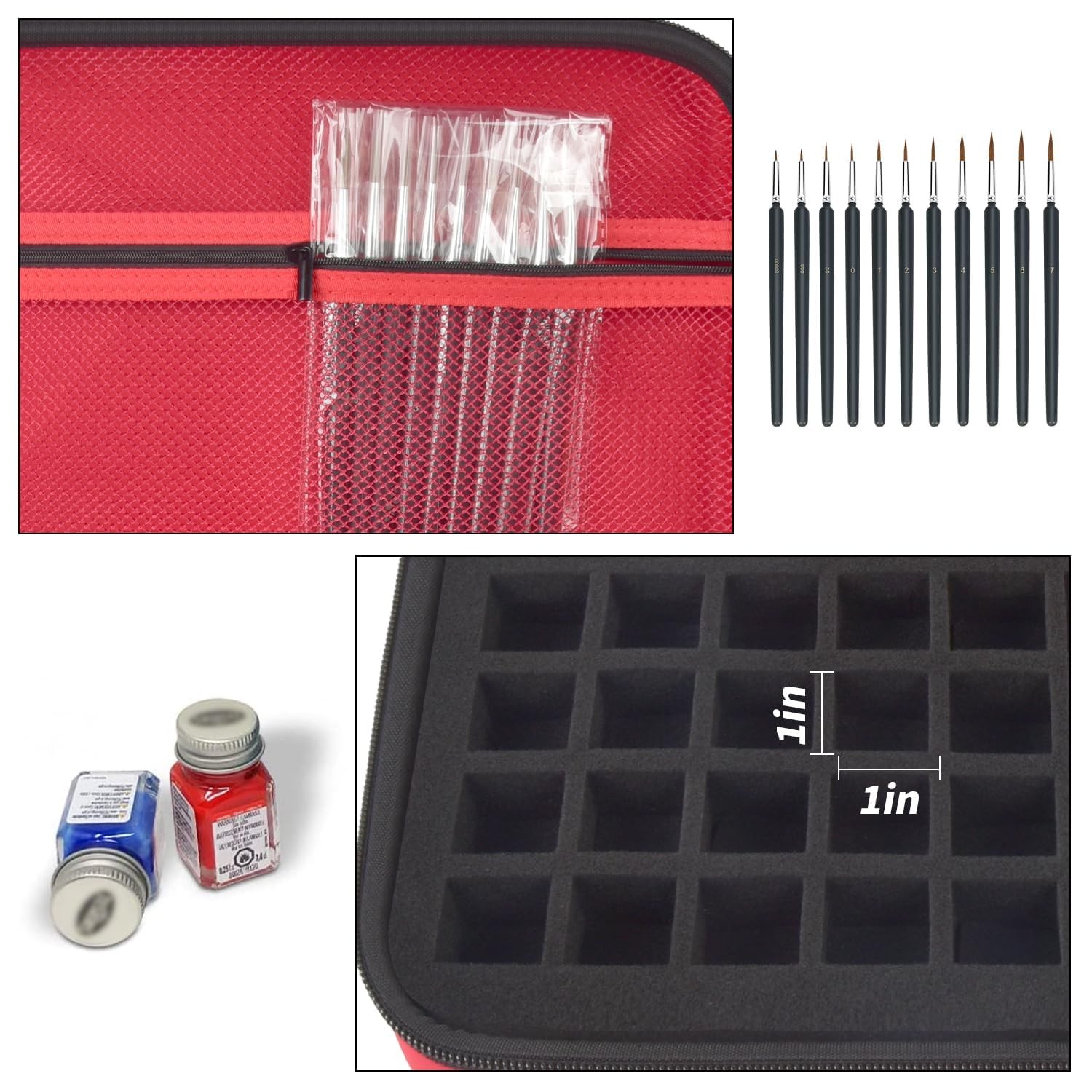 Model Paint Storage Case for Testors Holds 60 Bottles Paints Not Included