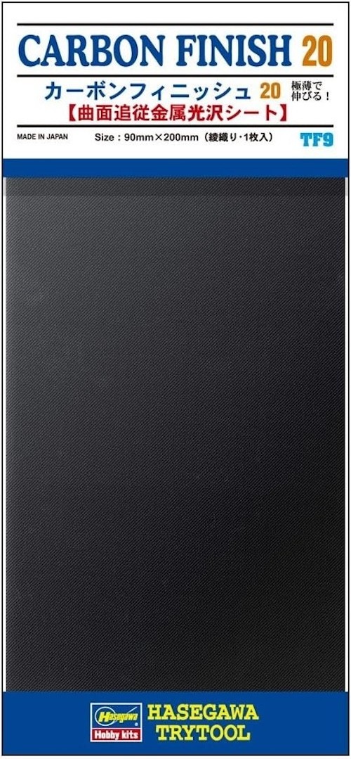 HASEGAWA TRYTOOL Finish Sticker Black Sheet 20 Fine Grain 90mm×200mm Japan – New