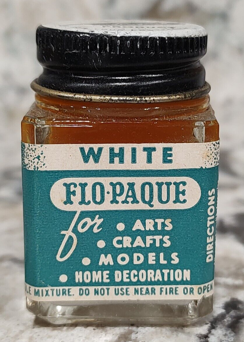 FLOQUIL FLO-PAQUE COLORS MODEL PAINT 1/2 oz 1/2 OUNCE – WHITE – RAREST BOTTLE