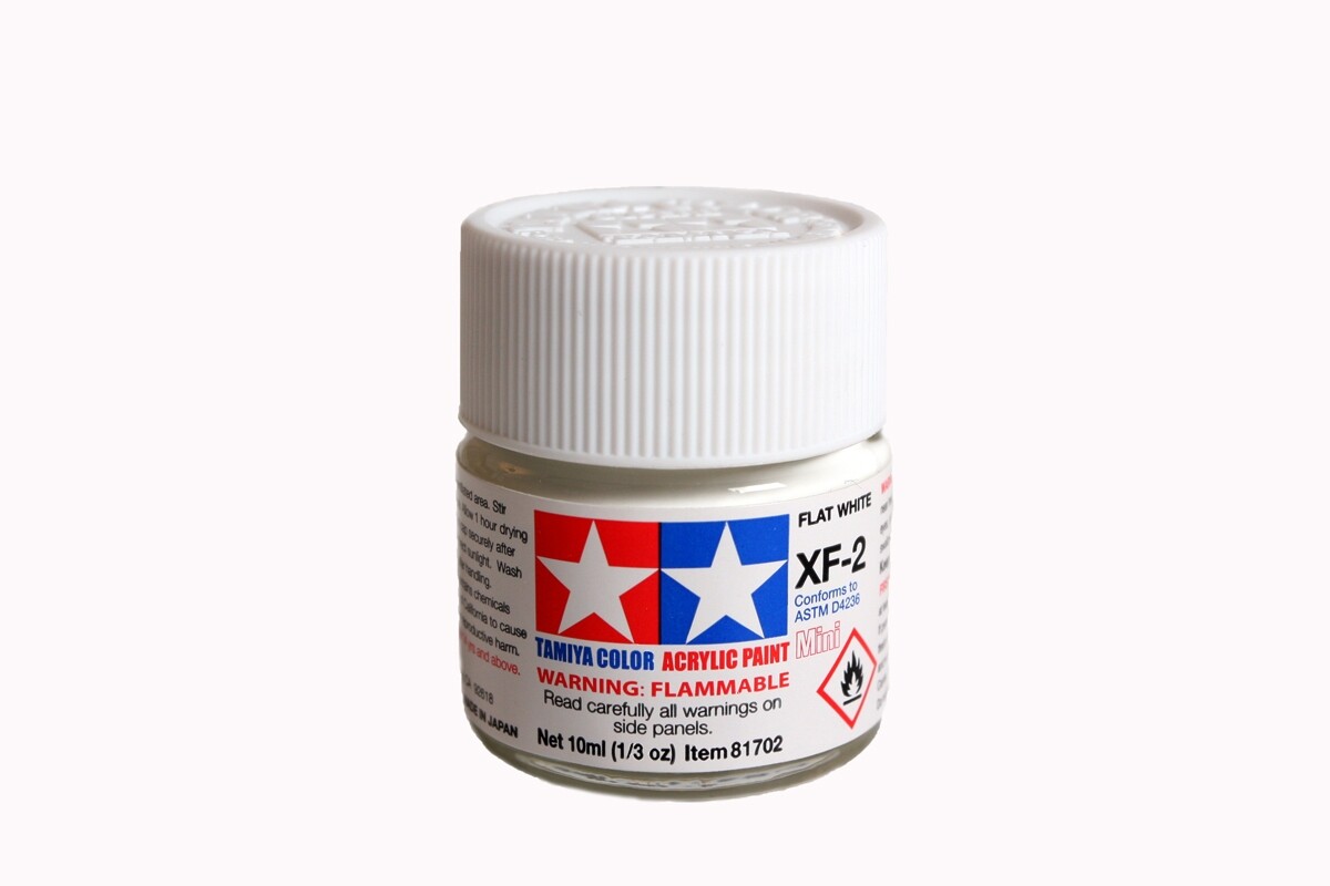 Tamiya 81702 Acrylic Mini XF2 Flat White Paint (10ml)