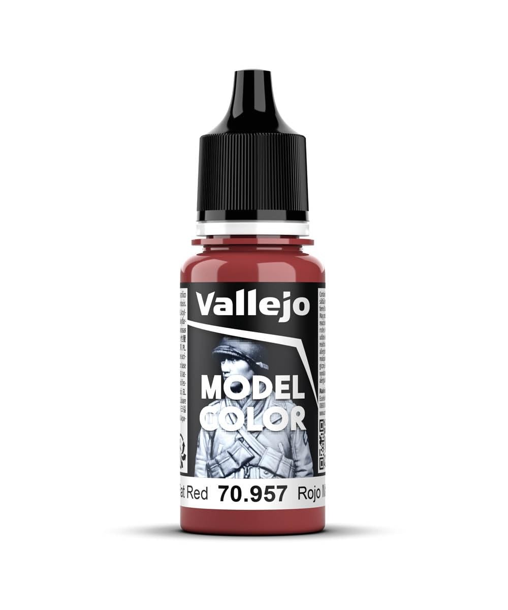 Vallejo Acrylic Paint Flat Red, Water-Based, Permanent Pigments