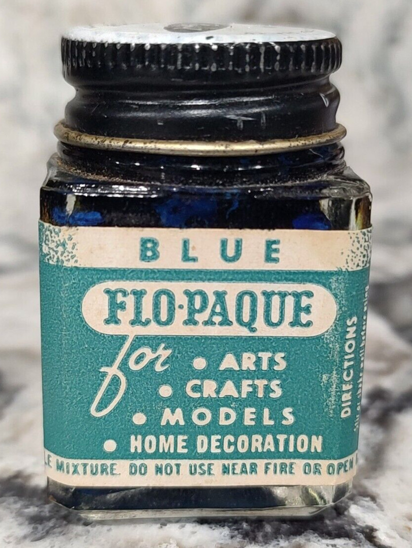 FLOQUIL FLO-PAQUE COLORS MODEL PAINT 1/2 oz 1/2 OUNCE – BLUE – RAREST BOTTLE