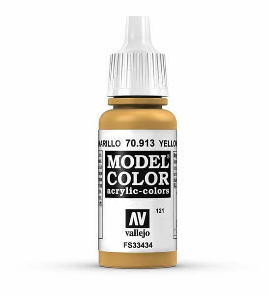 Vallejo Yellow Ochre Model Color 17ml Acrylic Paint 70.913