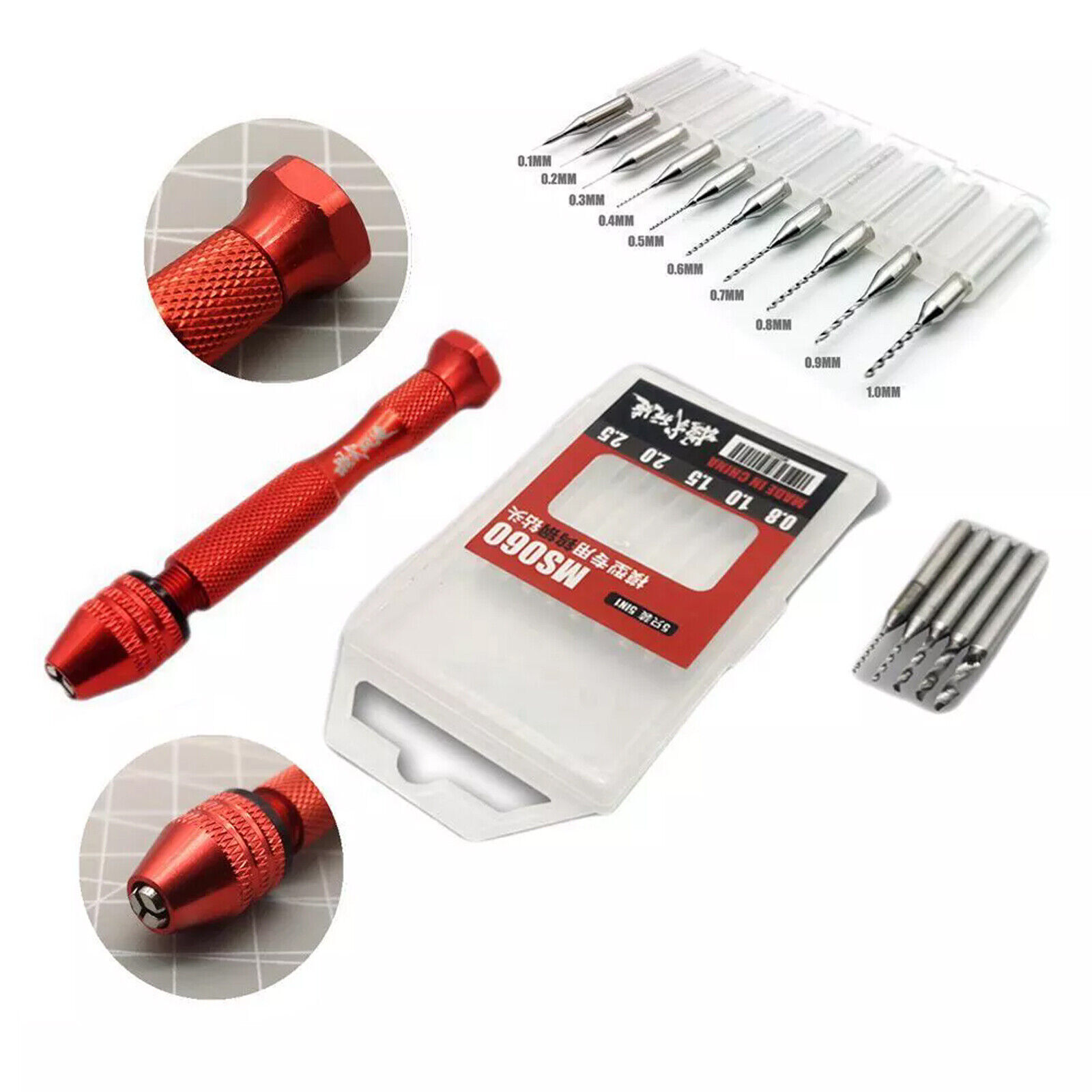 Precision Hand Drill Set Mini for Hobby Tool Carving DIY Model Making9J