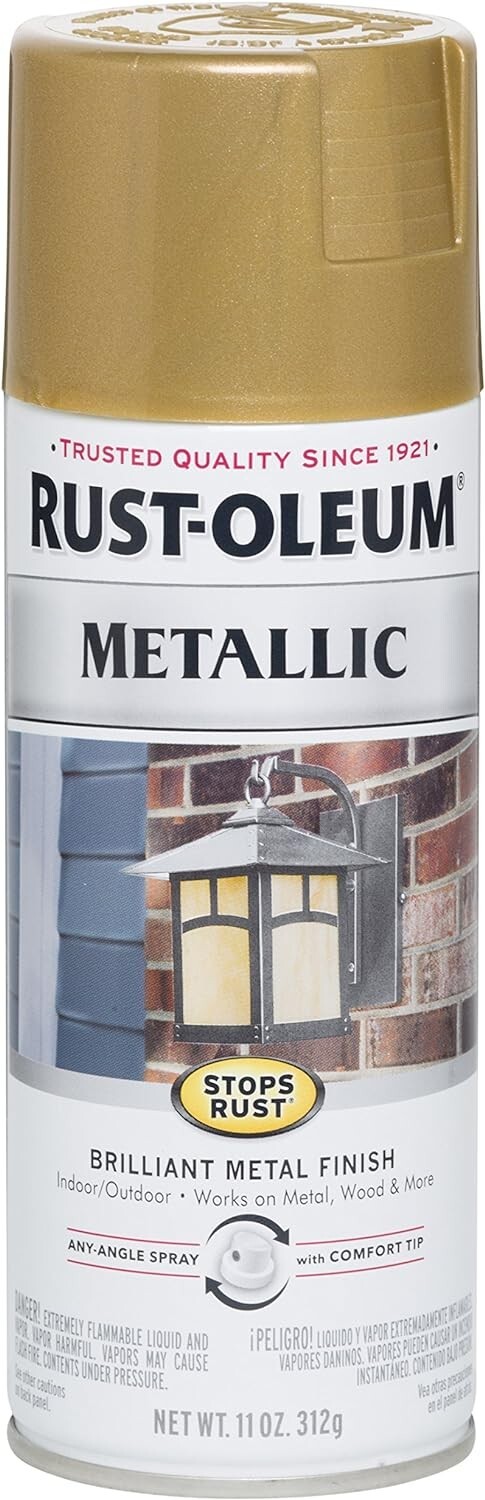 Rust-Oleum 7270830 Stops Rust Metallic Spray 11 Ounce (Pack of 1), Gold Rush