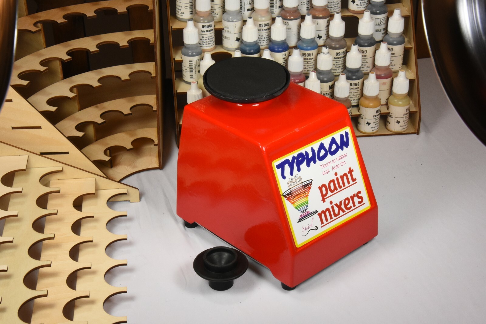 52 BOTTLE CITADEL PAINT RACK USA TYPHOON© HOBBY MINIATURE STORAGE WOODEN