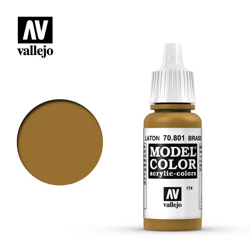 Vallejo Model Color 70801 Brass Acrylic Paint
