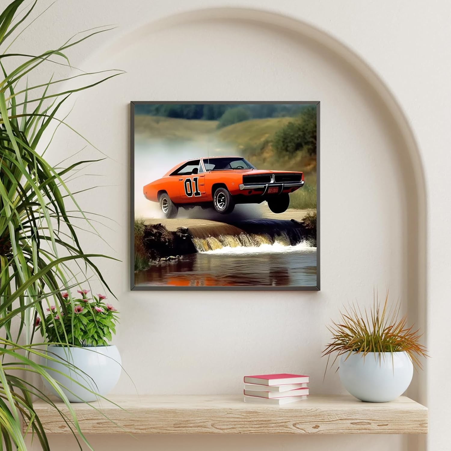 5D DIY Car Diamond Painting Kits for Adults,Vintage Racing Car Full Drill Embroi