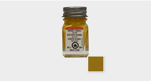 Testors 1/4 oz Yellow Enamel Model Paint 1114TT