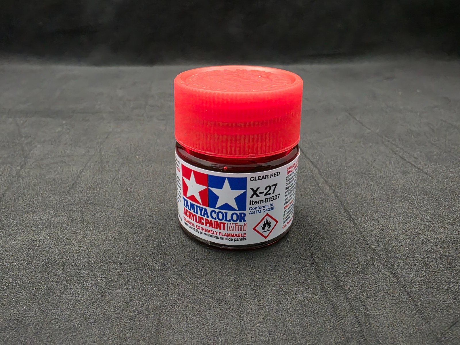 Tamiya X-27 Clear Red Acrylic Paint 10ml Mini Bottle 81527