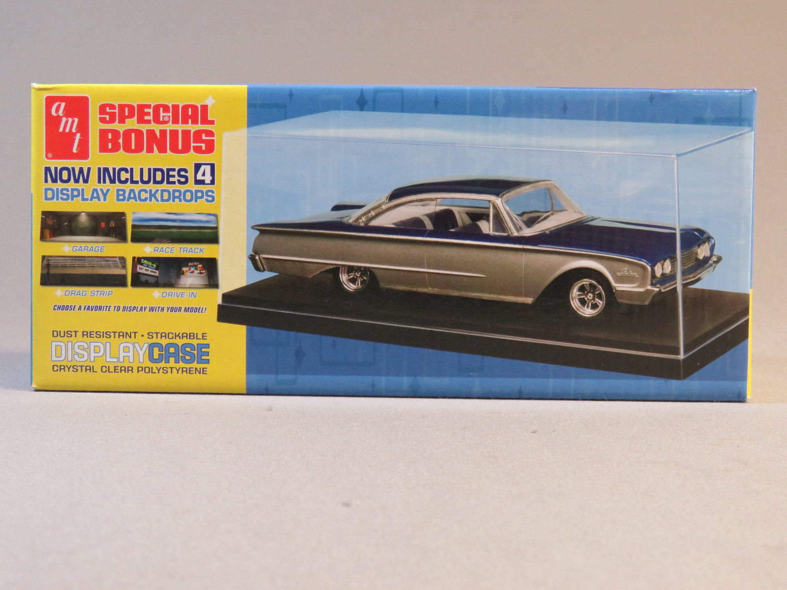 AMT DISPLAY CASE MODEL CAR KIT BUILD plastic box diecast dust free AMT600 NEW