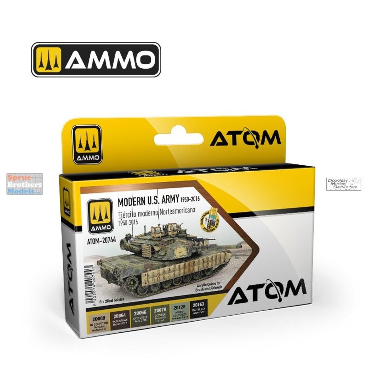 Mig Ammo #20744 ATOM Paint Set – Modern US Army Colors (6)