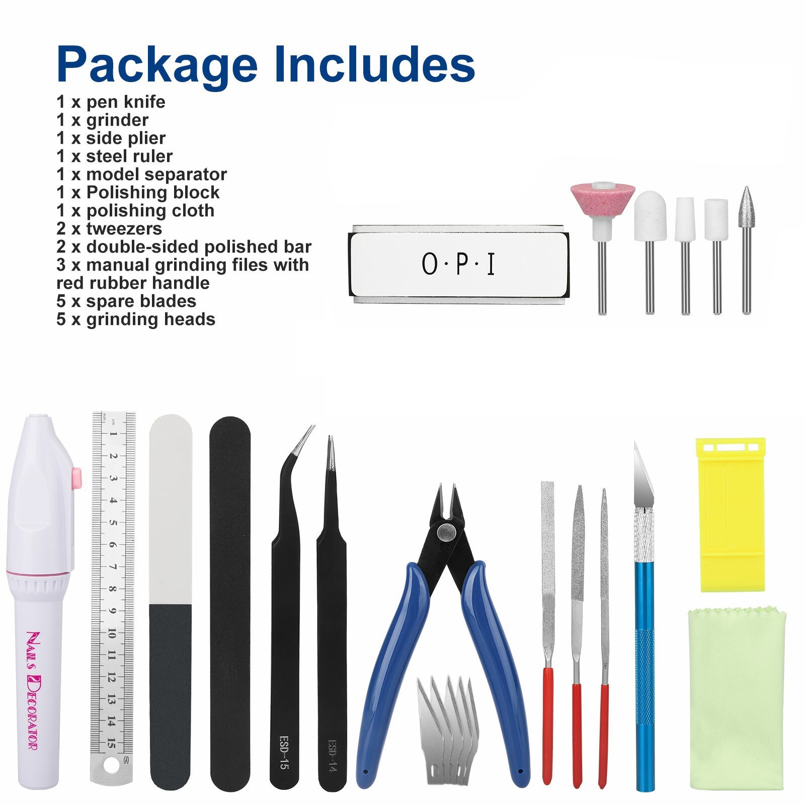 24Pcs Essential Model Tool Set, Craft Car Model Assembly Building Kit for Gundam