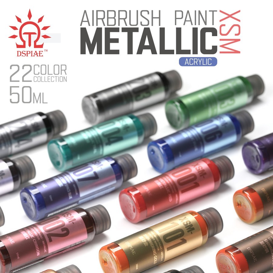 DSPIAE: Metallic Airbrush Paint [Collection] – Acrylic Model Color – 22 Colors