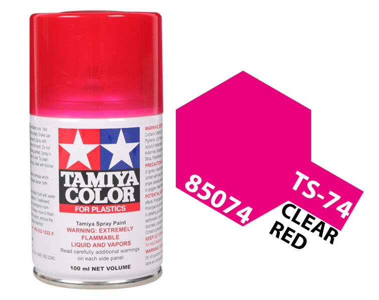 Tamiya 85074 TS-74 Clear Red Lacquer Spray Paint 100ml – US